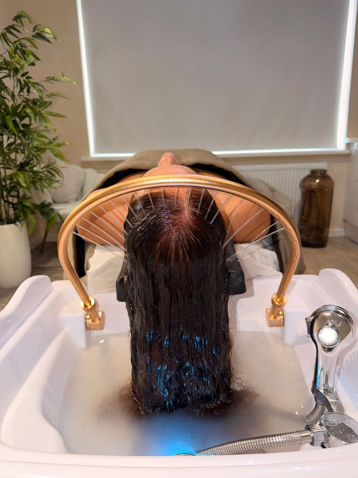 Cherry Blossom Scalp Scrub at the gold arch wash station